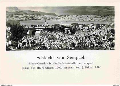 Sempach LU Fresko Gemaelde in der Schlachtkapelle bei Sempach