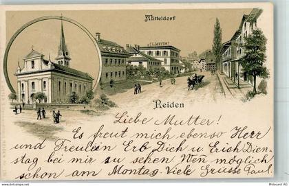 6260 Reiden 1903 Lithographie Gruss aus Mitteldorf AK - 13603619