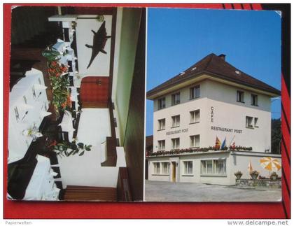 Willisau (LU) - Zweibildkarte Restaurant Post