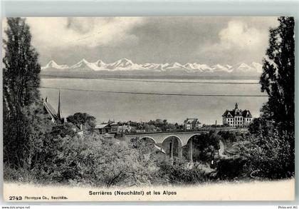 2000 Neuchâtel Neuenburg - Serrieres Alpenkette - 10607459