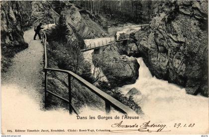 CPA Dans les Gorges de l'Areuse SWITZERLAND (705158)
