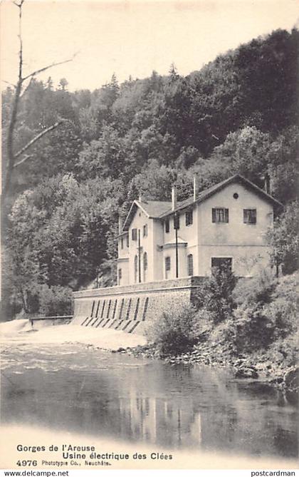 Suisse - LES CLÉES (NE) Gorges de l'Areuse - Usine électrique des Clées - Ed. Phototypie Co 4976