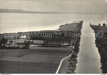 Thielle Zielbruecke Fliegeraufnahme