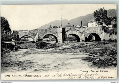 2105 Travers 1908 Gebrauchsspuren Pont sur l Areuse - 39377529
