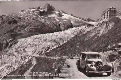 SWITZERLAND - Furkastrasse - Rhonegletscher mit Hotel Belvedere