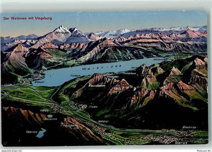 Walensee Wallensee Der Walensee mit Umgebung Künzli - 10219227