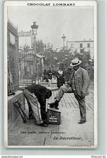 Werbung - Serie von Chocolat Lombart - Berufe , Schuhputzer Schokolade 1... - 13410552