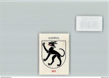 6074 Giswil - Vignette Wappen Kaffee Hag ca 1920-1940 Giswil - 11101003