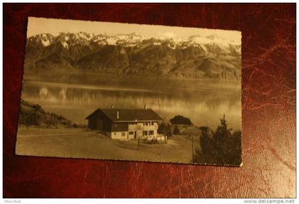 CPA DE SUISSE  LOCALISEE AU RESTAURANT DE LA TOUR DE GOURZE A RIEX  VUE SUR TOUT LE LAC LEMAN   CARTE POSTALE DE SUISSE