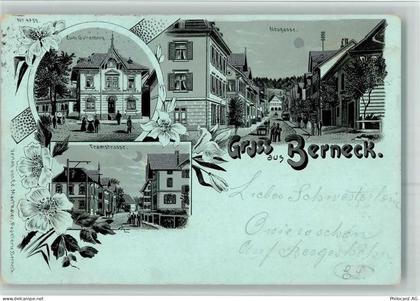9442 Berneck 1901 BOAKC Buchdruckerei Gutenberg Tramstrasse Lithographie... - 13700480