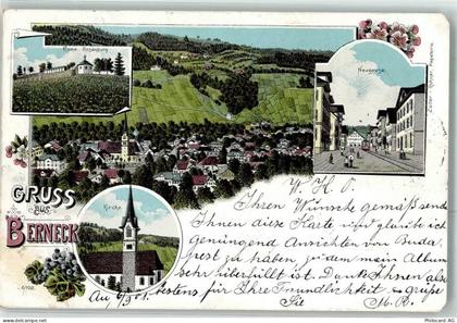 9442 Berneck Gebrauchsspuren Ruine Rosenburg Neugasse Kirche Lithographi... - 13622908