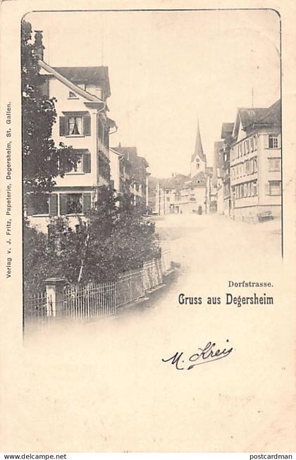 Schweiz - DEGERSHEIM (SG) Dorfstrasse - Verlag J. fritz
