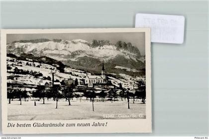 9473 Gams FOTO KEINE AK Kirche Neujahr Baumwiese Foto 10cm x 7cm, rückse... - 10497377