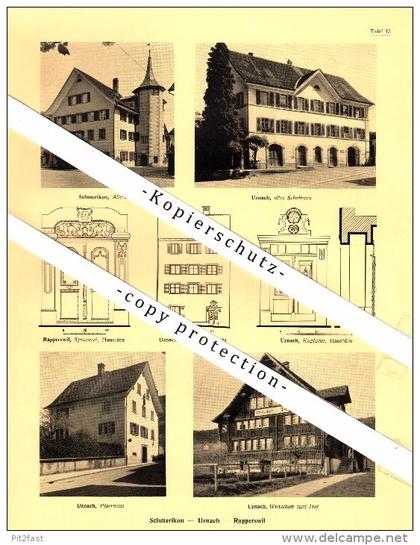 Photographien / Ansichten , 1937 , Schmerikon , Uznach , Rapperswil , Weesen , Kaltbrunn  Prospekt , Fotos , Architektur