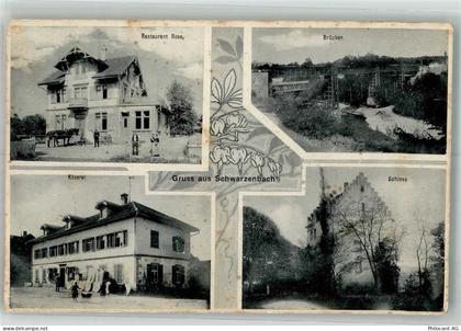9536 Schwarzenbach SG 1908 Foto AK Schloss Käserei Gasthaus Rose Brücken... - 13666316