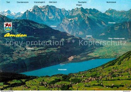 Amden Walensee SG Fliegeraufnahme mit Walensee