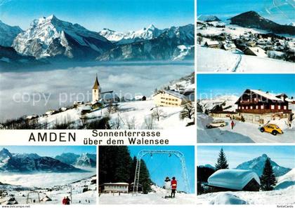 Amden Walensee SG Sonnenterrasse Walensee Winterlandschaft