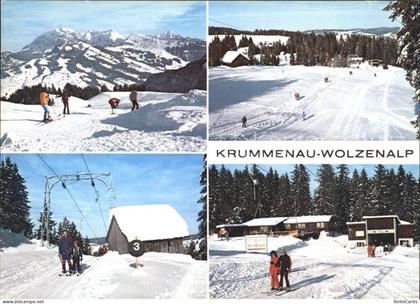 Krummenau Sportbahn Krummenau Wolzenalp mit Bergrestaurant Saentis und Stockberg