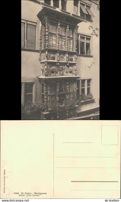 St. Gallen San Gallo  / St-Gall Erker "Zum Kamel" in der Marktgasse 1910