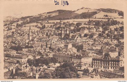 SWITZERLAND - St. Gallen - View - Photo Postcard 1918