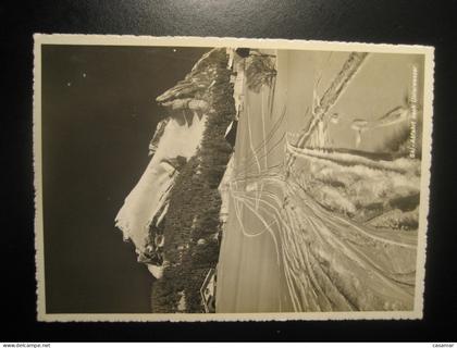 UNTERWASSER Ski skiing 1944 cancel Bahnpost Ambulant postcard SWITZERLAND