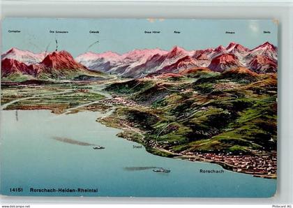 9400 Rorschach 1912 - Landkarte Rorschach-Heiden-Rheintal - 10147982