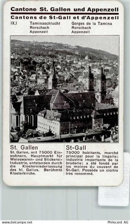 9000 St. Gallen S. Gallo - Cantone St. Gallen und Appenzell Infokarte - 10389017