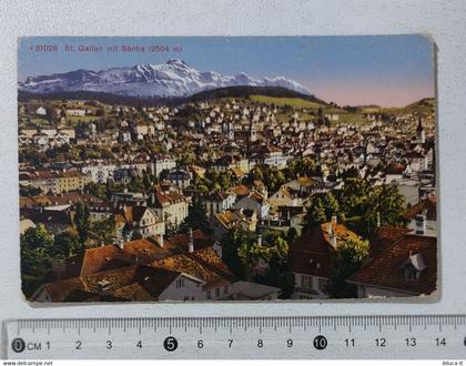 I121746 Cartolina Svizzera - St. Gallen mit Santis - Panorama