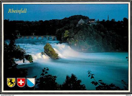 Carte Postale - Suisse - SH Schaffhouse - Rheinfall - Chutes du Rhin - Blasons - Vue de Nuit - CPM - Carte Neuve - Voir