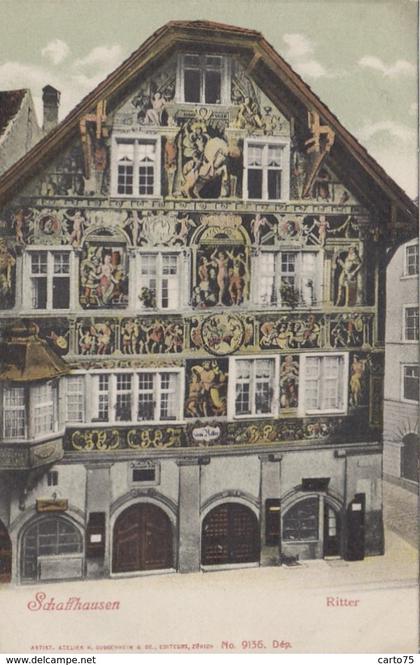Suisse - Schaffhouse - Schaffhausen - Ritter - Maison Façade peinte