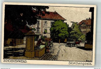 5012 Schönenwerd SO 1922 Gebrauchsspuren Gasthaus Storchenplatz Künstler... - 13310793