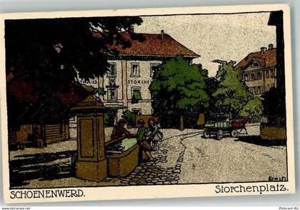 5012 Schönenwerd SO 1940 Künstlersteindruck Gasthaus Storchenplatz - 13556334