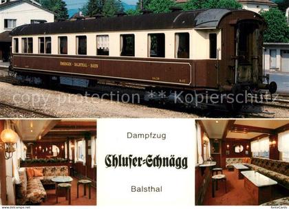 Oensingen Dampfzug Chluser-Schnaegg Bahlsthal Bahn Salonwagen