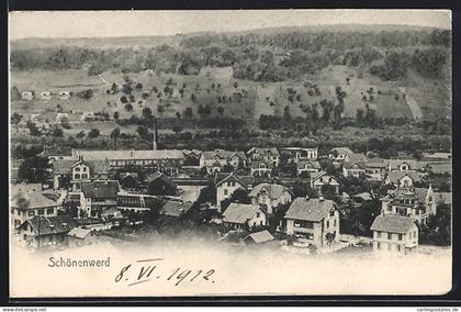 AK Schönenwerd, Ortsansicht mit Hügelpanorama