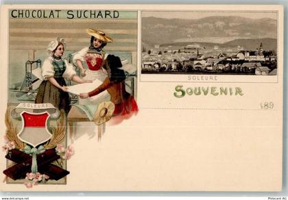 4500 Solothurn Soleure Lithographie Tracht Wappen Soleure Werbung Chocol... - 13568422