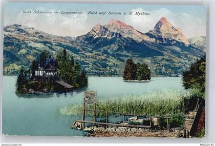 6424 Lauerz - Insel Schwanau, Lowerzersee, Seewen, Mythen - 50734263