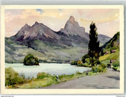 6424 Lauerz Künstlerkarte Lauerzersee - 38071855