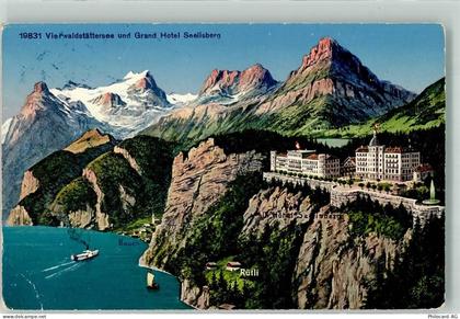 6440 Vierwaldstättersee Gebrauchsspuren Grand Hotel Seelisberg Bauen Rüt... - 39701029
