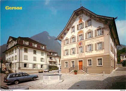 Carte Postale - Suisse - SZ Schwyz - Gersau am Vierwaldstattersee - Erholungsheim Hof und Rathaus - Automobiles - CPM -