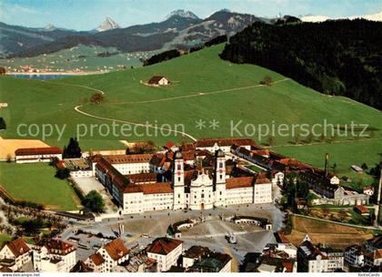 Einsiedeln SZ Fliegeraufnahme Kloster Sihlsee