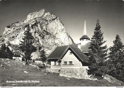 Holzegg Kapelle mit Grossen Mythen Alpthal