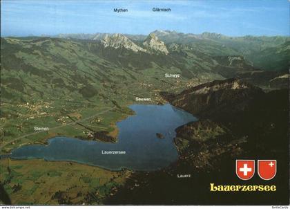 Lauerz Fliegeraufnahme See Wappen