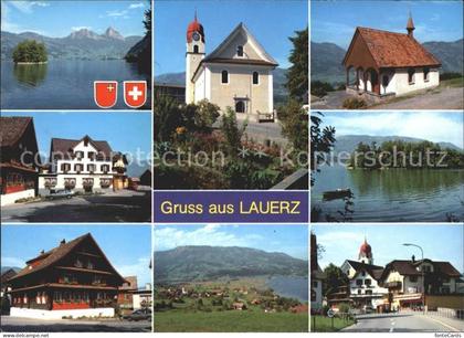 Lauerz Teilansichten Kirche Kapelle Inseli Schwanau