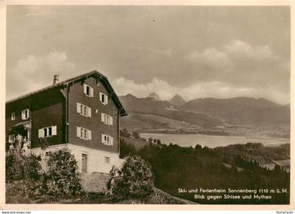 Sihlsee Einsiedeln SZ Ski- und Ferienheim Sonnenberg Blick gegen Sihlsee und Myt