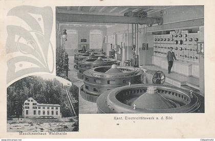 WÄDENSWIL (Schwyz-SZ) Usine Hydroelectrique du Lac de SIHL en 1909