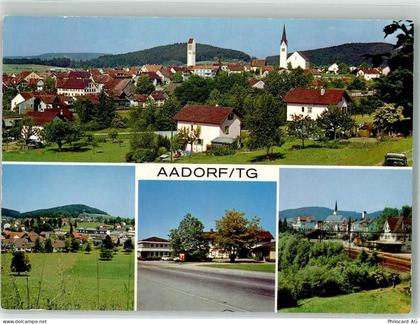 8355 Aadorf Foto AK Kirche Bahnhof Hotel - 38067999