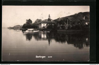AK Berlingen, Uferpartie mit Booten