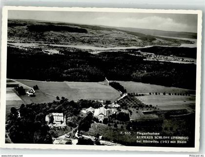 8536 Hüttwilen Foto AK Fliegeraufnahme Schloss Steinegg Kurhaus - 38071878