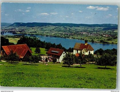 8264 Eschenz 1956 Foto AK Gasthaus Klingenzell Kirche Blick auf Untersee... - 38245789