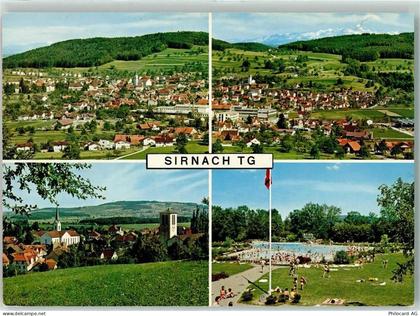 8370 Sirnach - Fliegeraufnahme Kirche Schwimmbad - 10587857